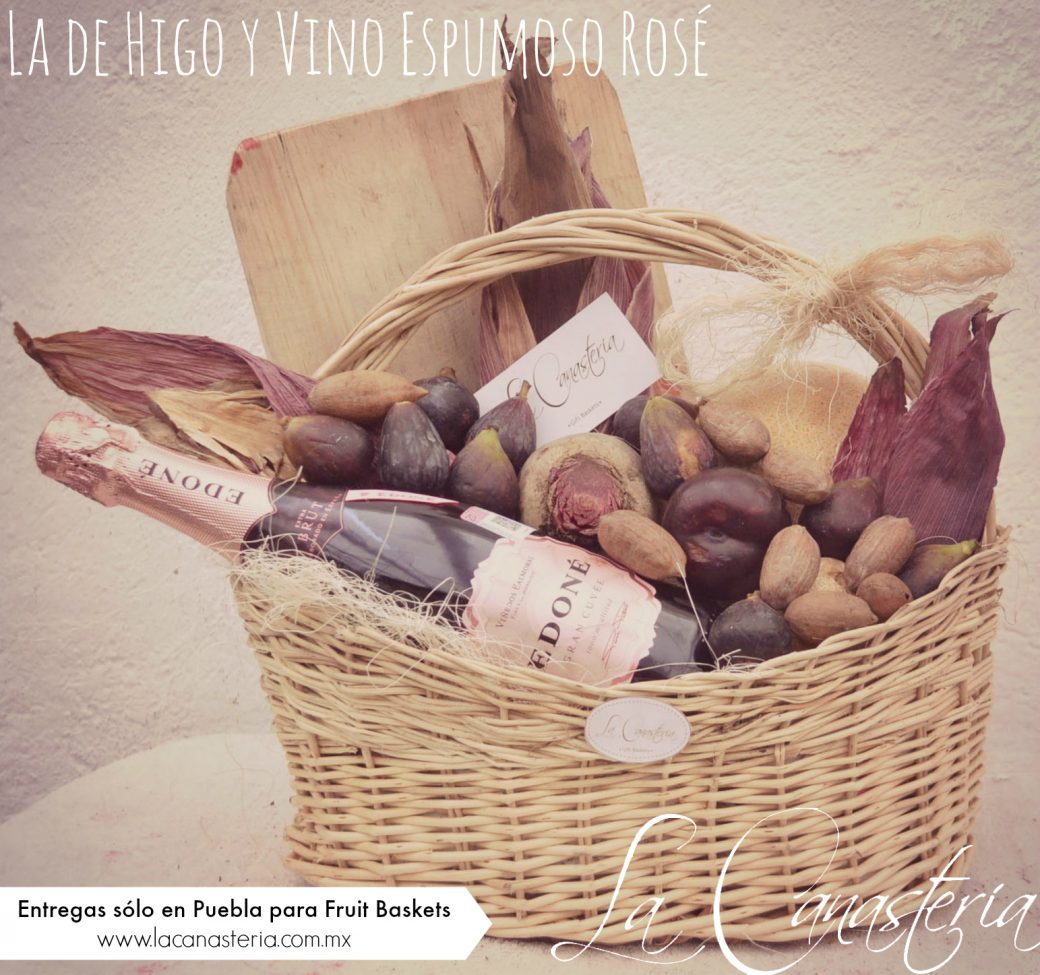 Elegante Canasta de Regalo con Fruta en Puebla