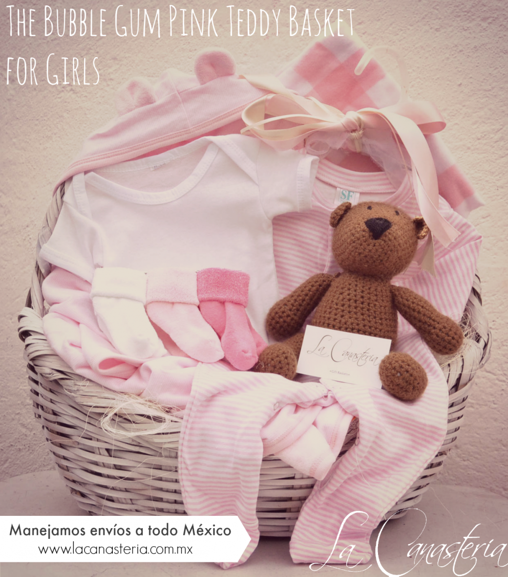 Canasta de Regalo para Niña, canastas de regalo finas para bebe