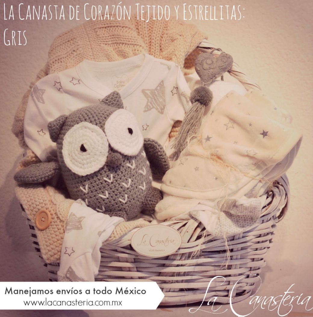 fina canasta de regalo para bebé con envíos a todo México