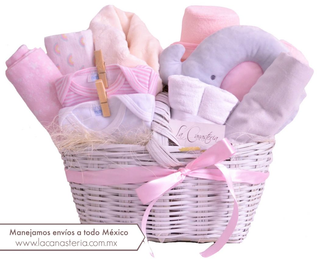 Canasta de regalo para niña recién nacida con envíos a todo México