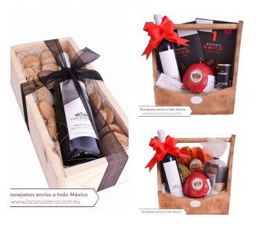 Arcones Navideños Premium con productos gourmet y con vino orgánico