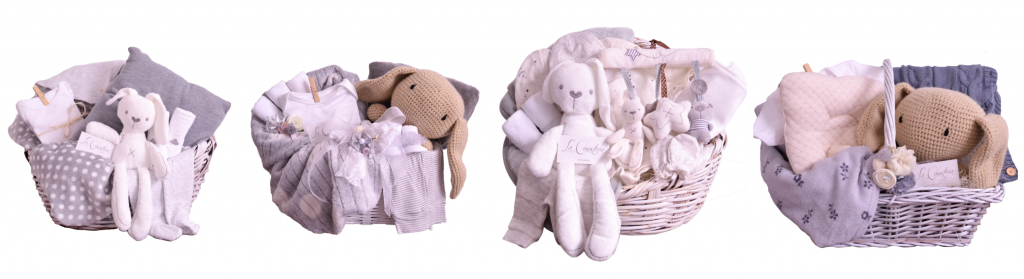 Canastas de regalo para bebé con diseños elegantes para niña recién nacida