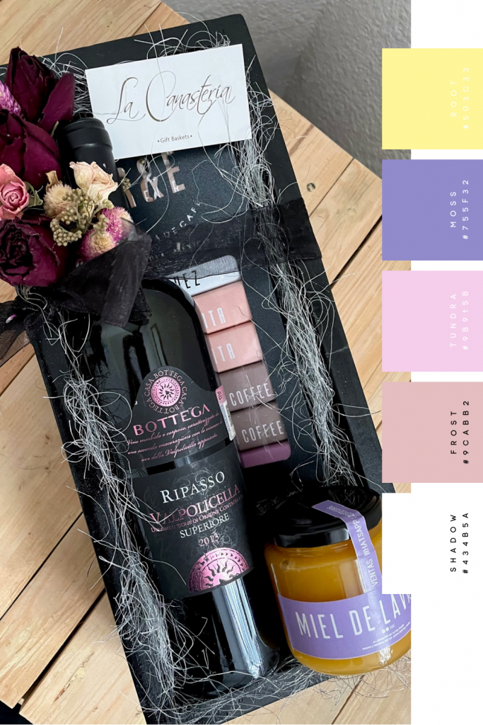 Finas cajas de vino para mujer con elegante diseño y productos gourmet con envío a domicilio en todo México La Canastería