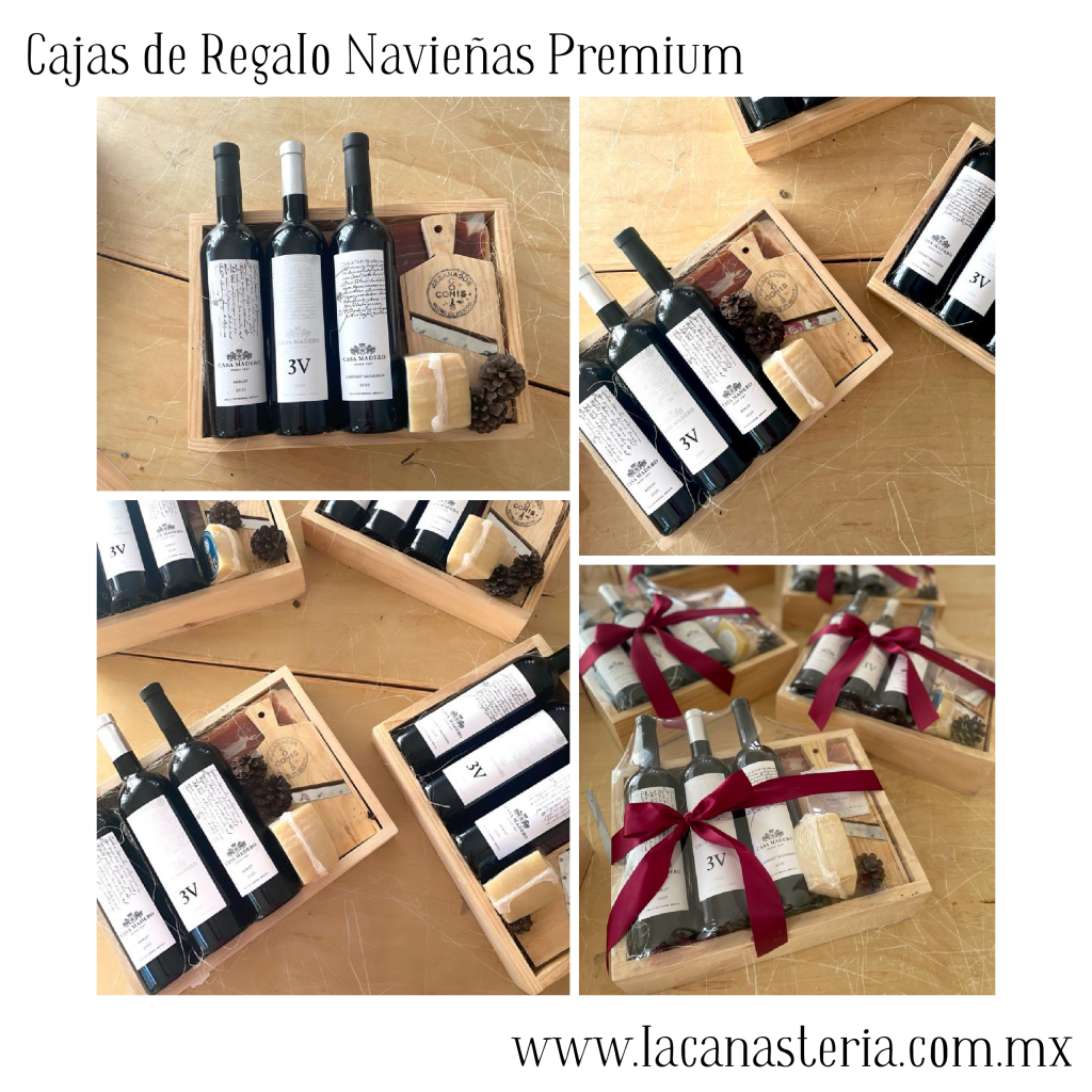 Finas y exclusivas cajas de regalo navideñas con vinos mexicanos de Casa Madero