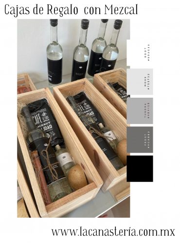 Cajas de regalo La Canastería perfectas para regalos navideñas en empresas con Mezcal Orgánico