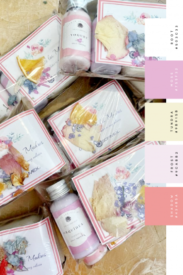 Kits de spa con cremita de orquídea yogurt y jabón orgánico como set de regalo para 10 de mayo o día de las madres en empresas