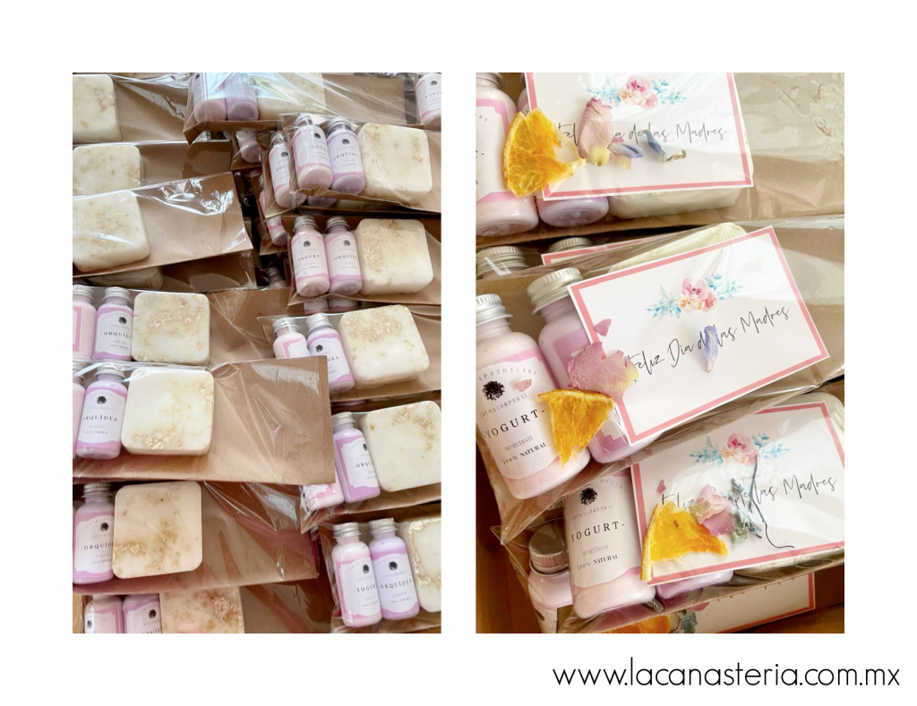 Kits de spa con crema corporal de orquidea y jabón orgánico para detalles día de las madres empresas