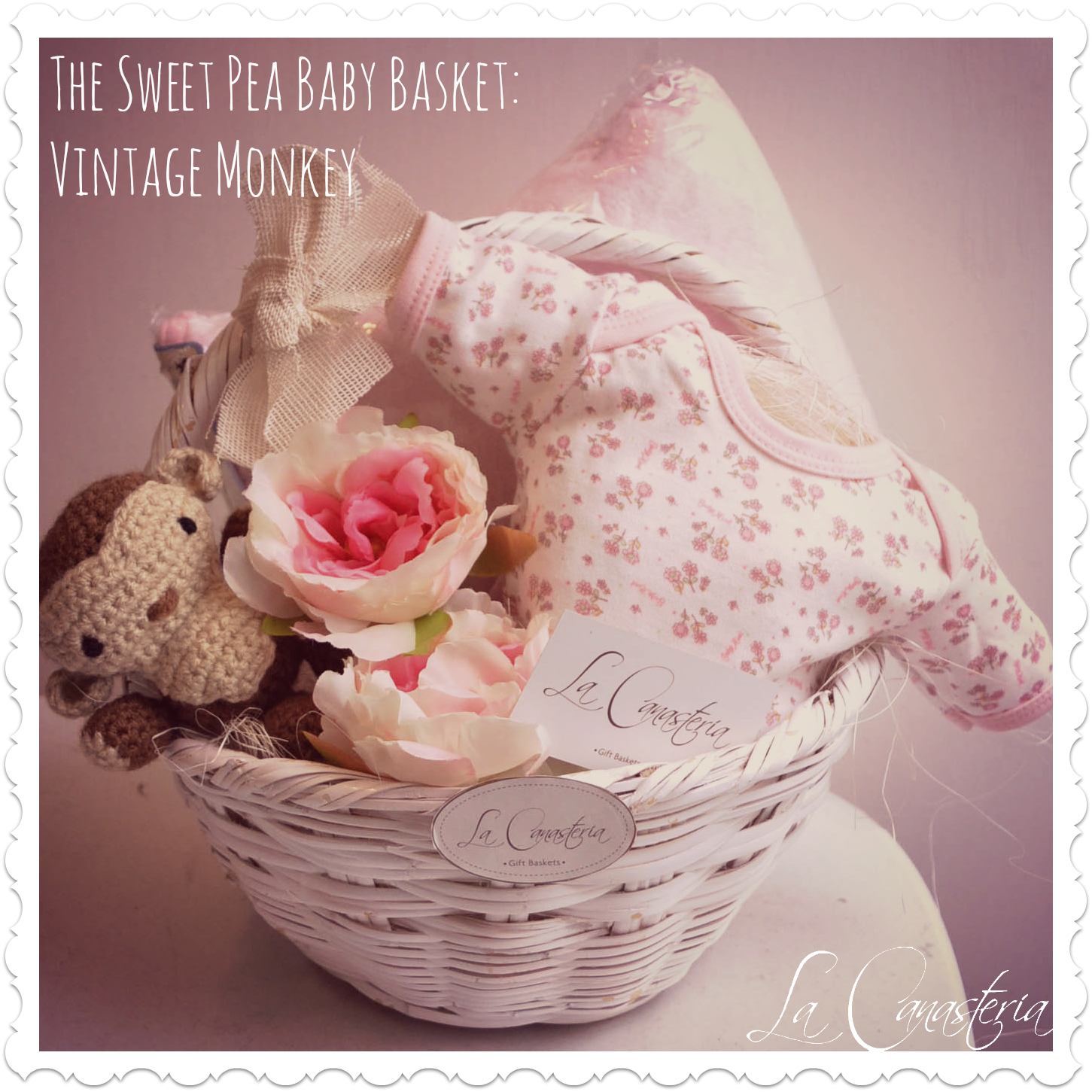 The Sweet Pea Baby Basket Vintage Monkey La Canastería Blog
