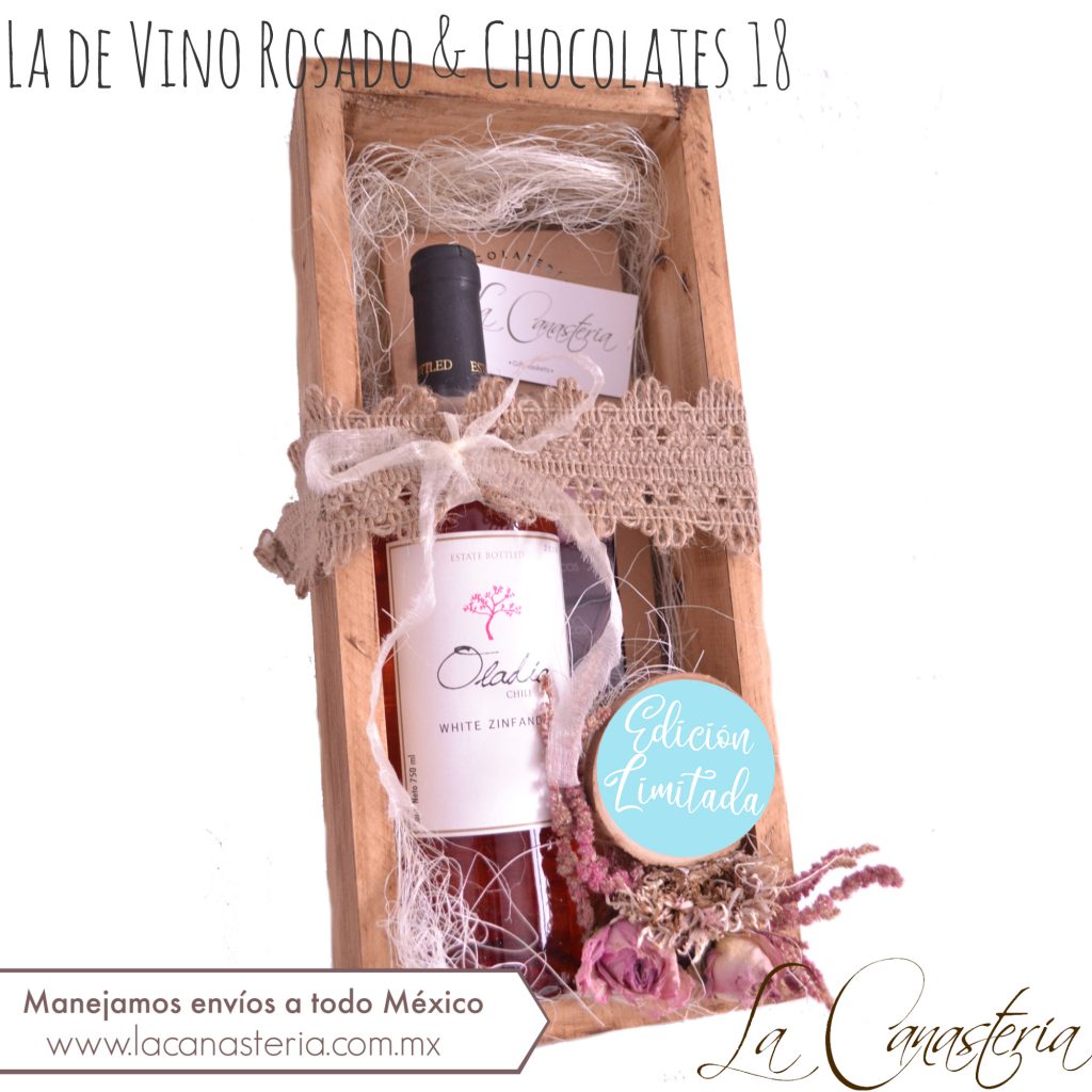 Arreglos de vino para regalos corporativos con diseño para mujer