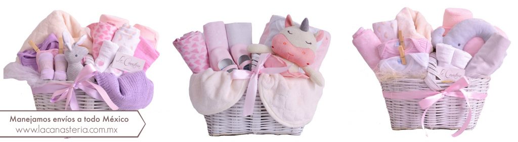 canastas de regalo para niña recién nacida