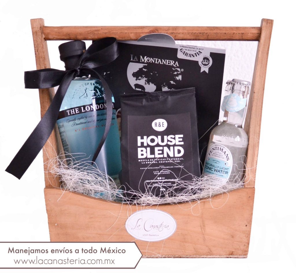 Arcones navideños finos para empresas con Ginebra y productos Gourmet df