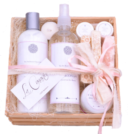 Lujoso y súper completo kit de spa para cuidado facial y corporal 