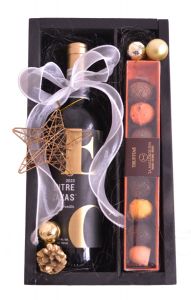 Cajas Navideñas para Empresas con Vino Tinto
