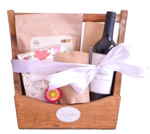 Canasta de regalo con libros para mujer: Enciclopedia de Flores