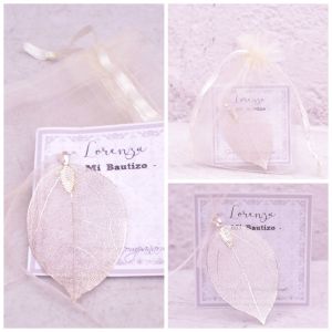Dije de Hoja en Bolsita de Organza
