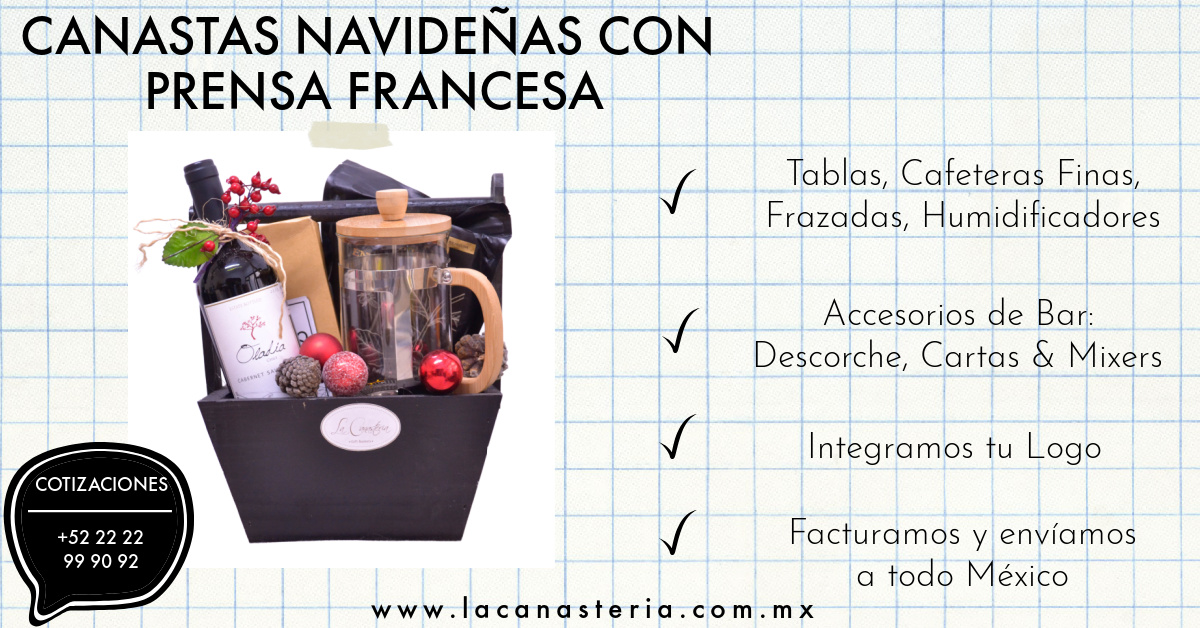 ARCONES NAVIDEÑOS CON KIT DE CAFÉ PRENSA FRANCESA 205