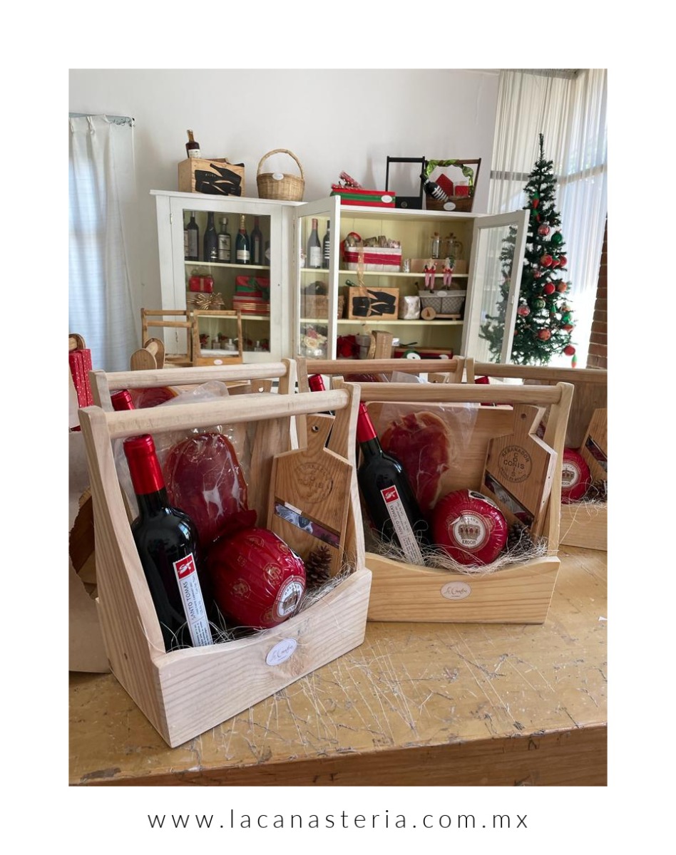 Canastas navideñas con vino mexicano para empresas queretaro cdmx df puebla