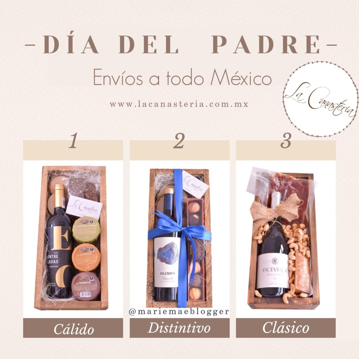 Cajas y canastas para hombre como regalos a domicilio día del padre La Canastería