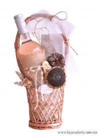 Arreglos de vino Navideños económicos y finos para mujer con envío a todo México