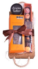 Cajas de regalo gourmet sin alcohol con trufas de chocolate