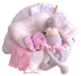 Canasta para Bebé con Hipopótamo: Princesa Petra