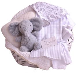 Canastas de regalo neutrales para bebé: Tonos de Gris