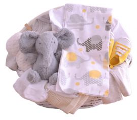 Canastas de regalo neutrales para bebé: Tonos de Gris