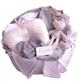 Canastas de regalo neutrales para bebé: Tonos de Gris