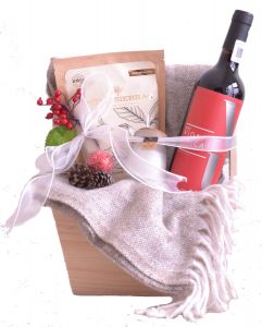 Arcones navideños con cobija y complementos para el hogar