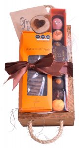 Arreglos de vino y Chocolates 14 de Febrero