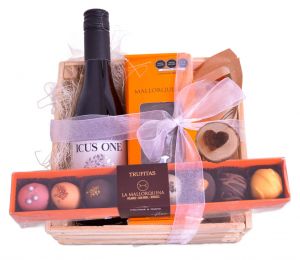 Arreglos de vino y Chocolates 14 de Febrero