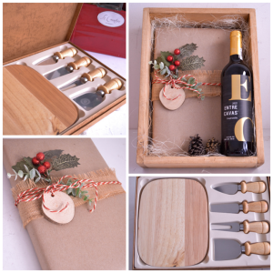 Arreglos Gourmet para Empresas con Vino Tinto y Productos Gourmet