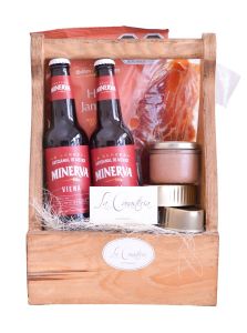 Canasta de regalo con cerveza: Minerva & Serrano