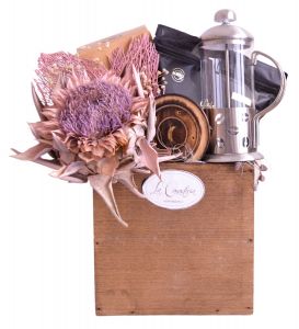 Cajas de Regalo con Kit de Café: Café gourmet mexicano, prensa francesa y más con elegante diseño boutique