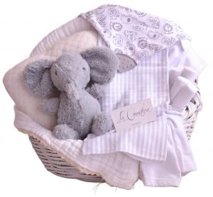 Canastas de regalo neutrales para bebé: Tonos de Gris