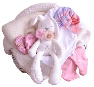 Canastas para bebé niña La Canastería: Conejito, Lila & Rosita