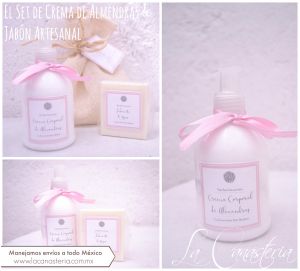 El set de Crema de Almendras y Jaboncito Ogánico 
