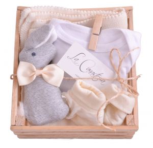 Kits de nacimiento para bebé con hermosos básicos para niño o niña en elegantes colores neutrales