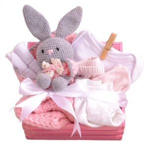 The Bunny Set: Pink Knit