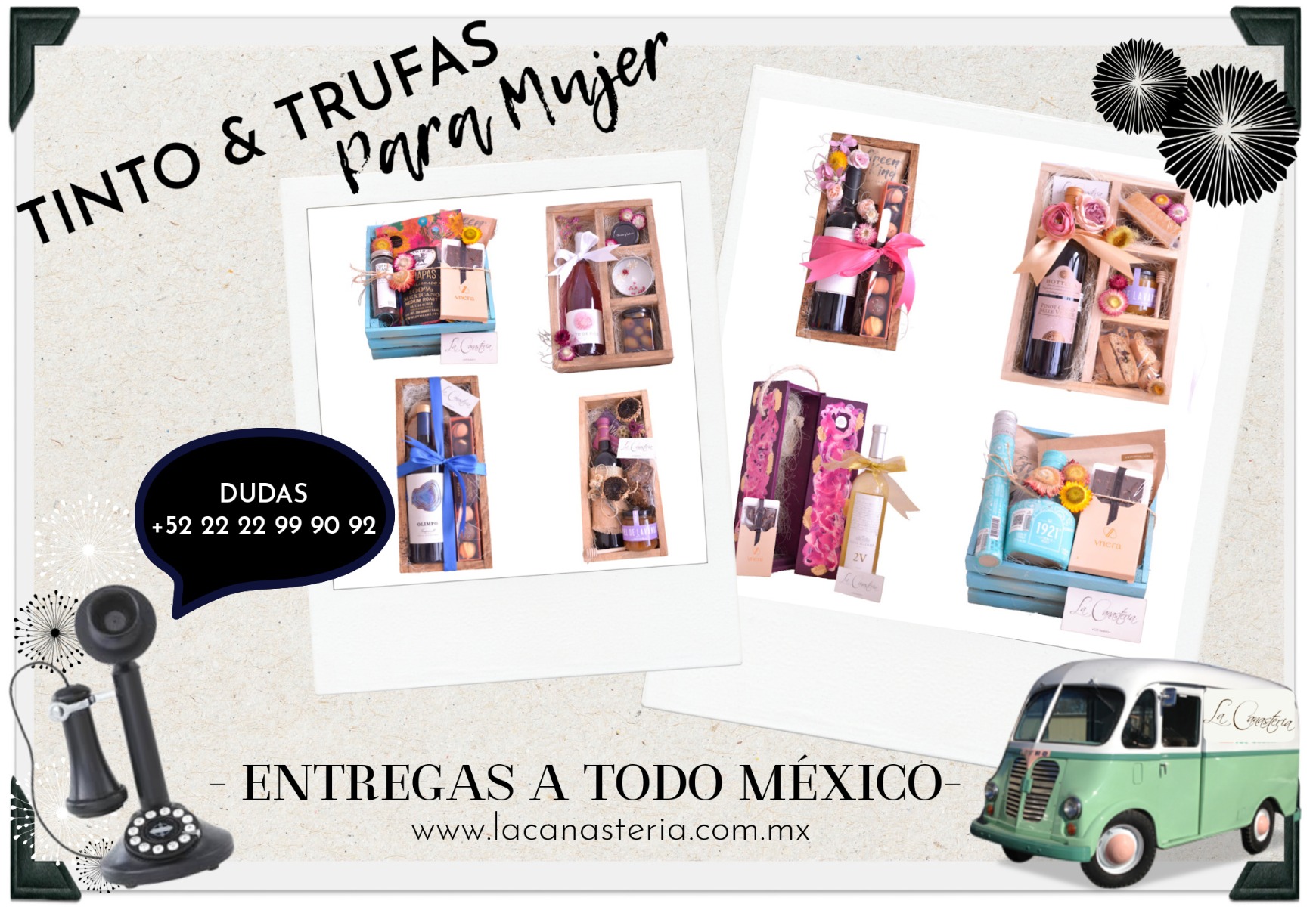 Arreglos con vino y chocolates para mujer de agradecimiento