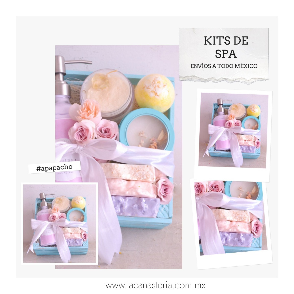 Cajas y canastas de regalo con kit de spa para mujer
