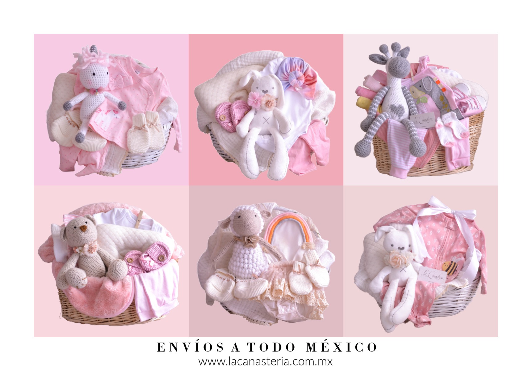 Canasta de regalo para niña recién nacida con entrega a domicilio