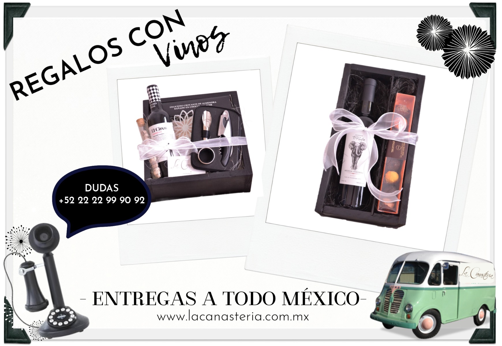 Regalos con vinos La Canastería con entrega a domicilio